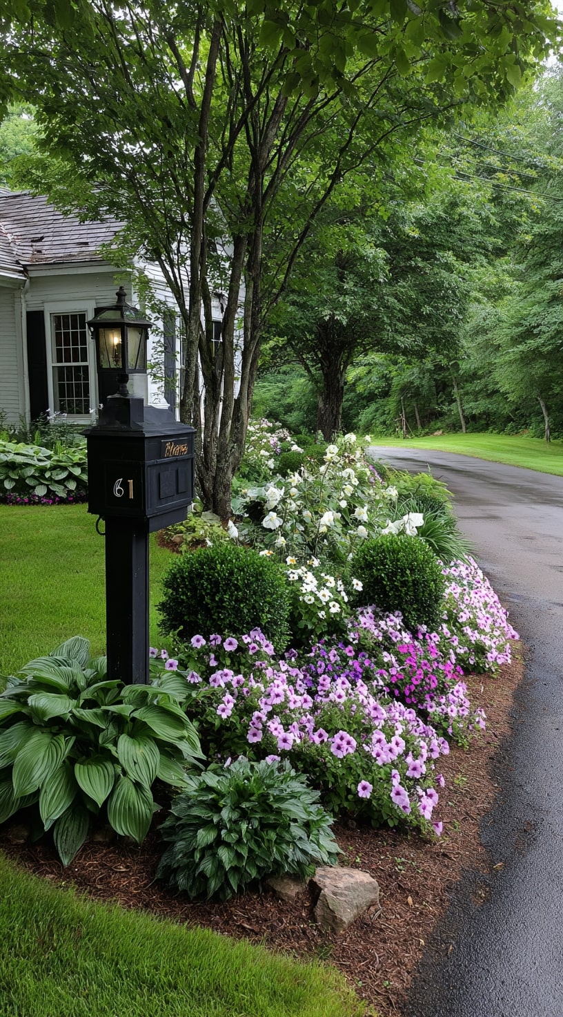 Lamppost Charm with a Garden Glow