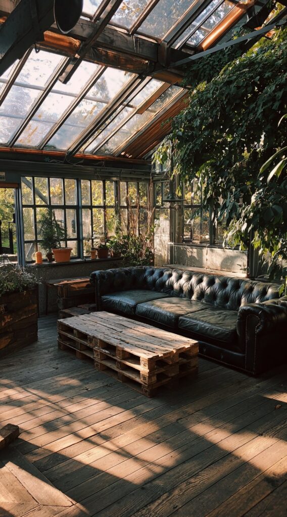 Sunroom Lounge with Vintage Charm