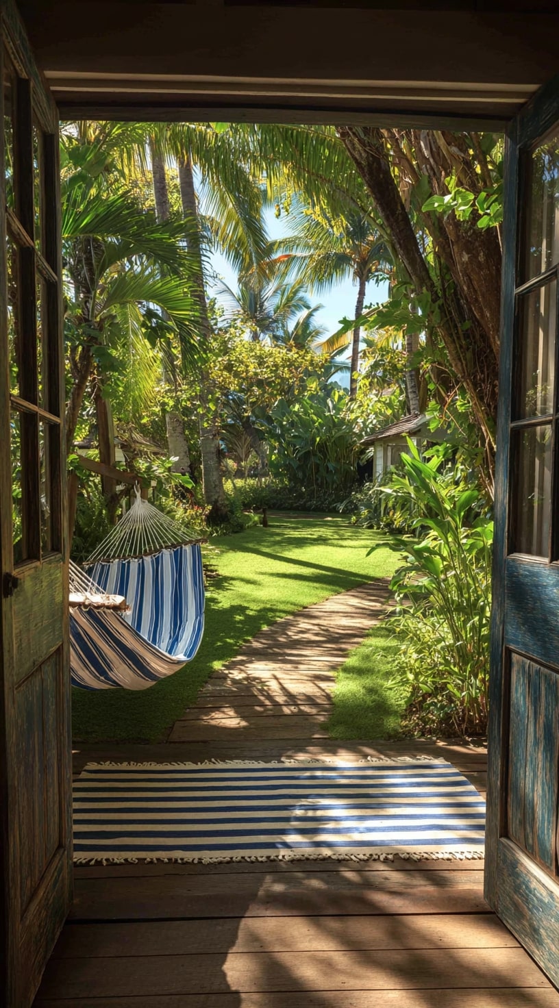 Relaxed Hammock Hideaway in a Lush Garden