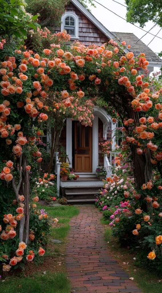 Welcoming Rose Archway Entry

